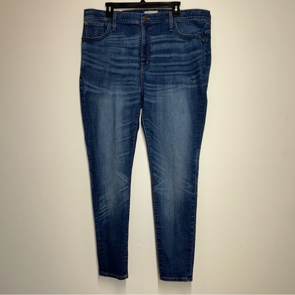 Madewell High Rise Skinny Jeans Size 35 Plus Size Adjustable Waist Stretch EUC - Picture 1 of 15